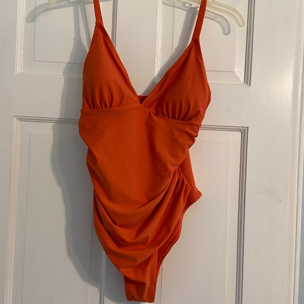 NWT Cupshe Orange One Piece Swimsuit Size L